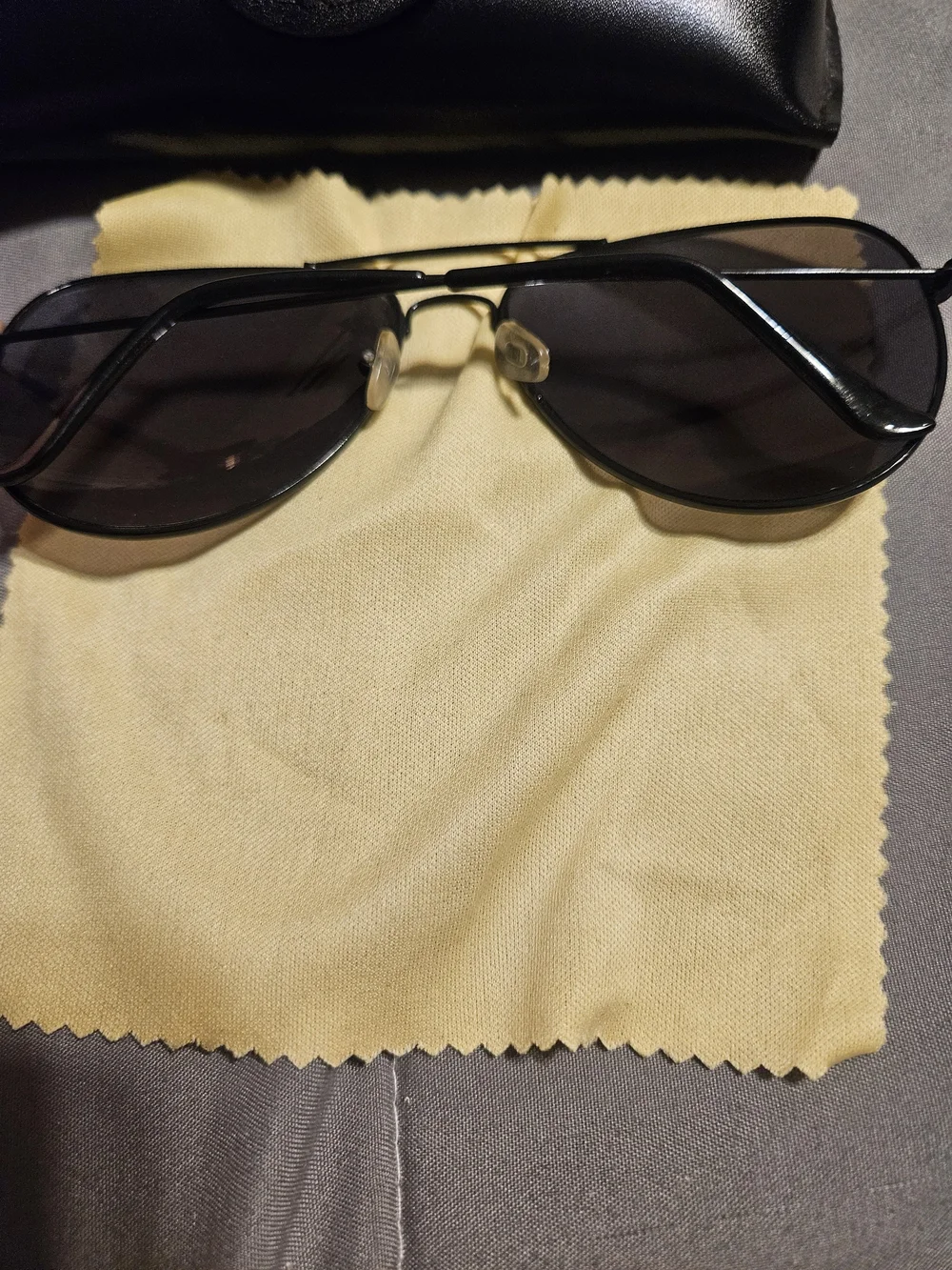 Classic Black Aviator Sunglasses